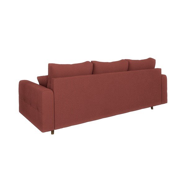 Ķieģeļu sarkans velveta dīvāns 210 cm Ariella – Ropez-image-2