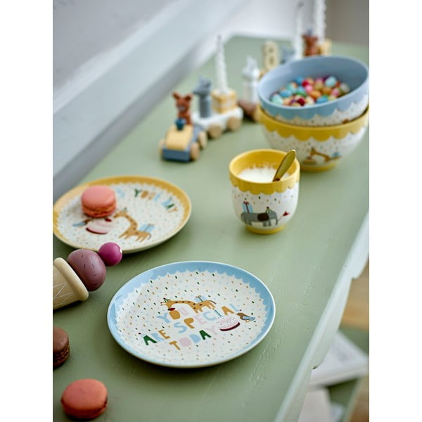 Dzeltena/krēmkrāsas akmensmasas bērnu bļoda ø 13,5 cm Celebrate – Bloomingville Mini-image-1