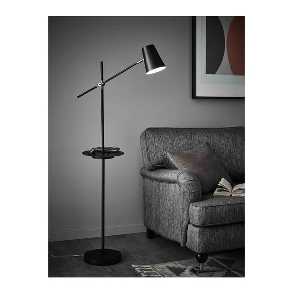 Melna brīvi stāvoša lampa ar glabāšanas nodalījumu Markslöjd Linear-image-2
