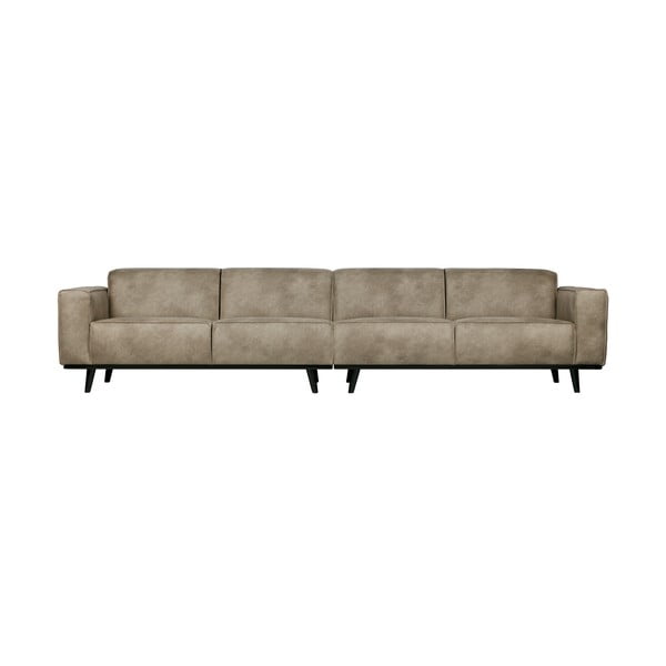 Pelēks dīvāns no ādas imitācijas BePureHome Statement, 372 cm