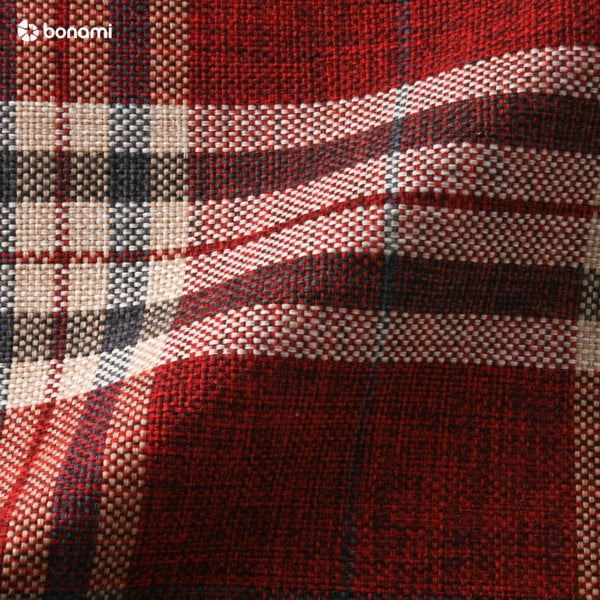 Sarkans rūtains atzveltnes krēsls Max Winzer Lorris-image-1