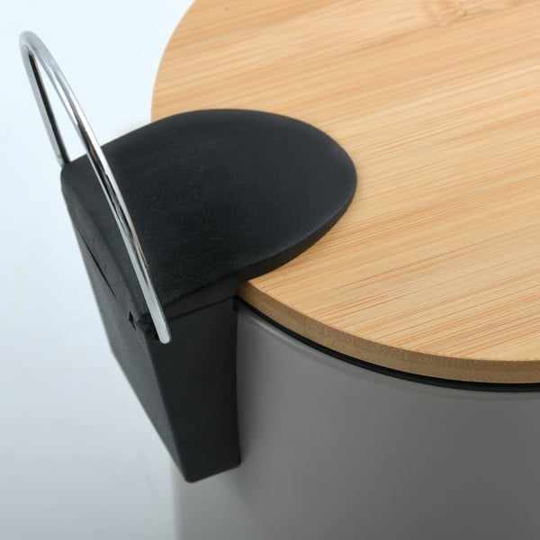 Pelēkbrūna tērauda atkritumu tvertne ar pedāli 5 l   Adonis – Spirella-image-3