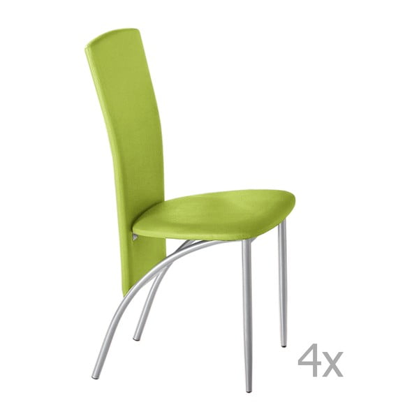 4 zaļo ēdamistabas krēslu komplekts Støraa Nevada
