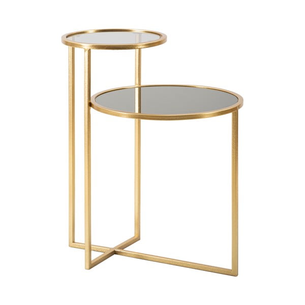 Apaļš žurnālgaldiņš zelta krāsā 40x50 cm – Mauro Ferretti-image-2