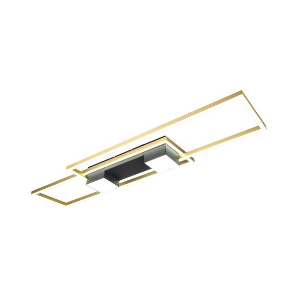 Melna/zelta krāsas LED griestu lampa ar tālvadību/ar regulējamu spilgtumu 28x100 cm Albany – Trio-image-1