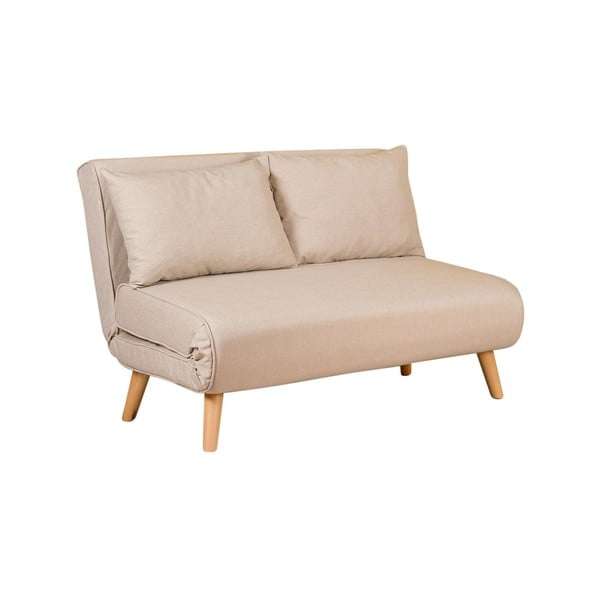 Bēšs izvelkamais dīvāns 120 cm Folde – Artie