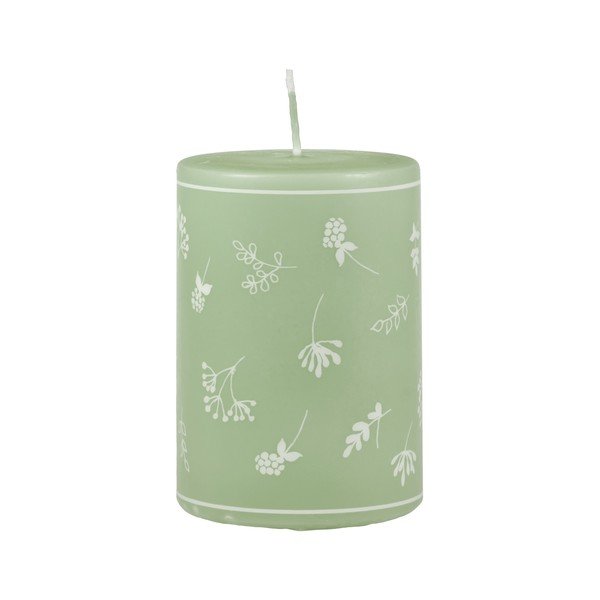 Zaļa svece Unipar Fleur, degšanas laiks 48 stundas