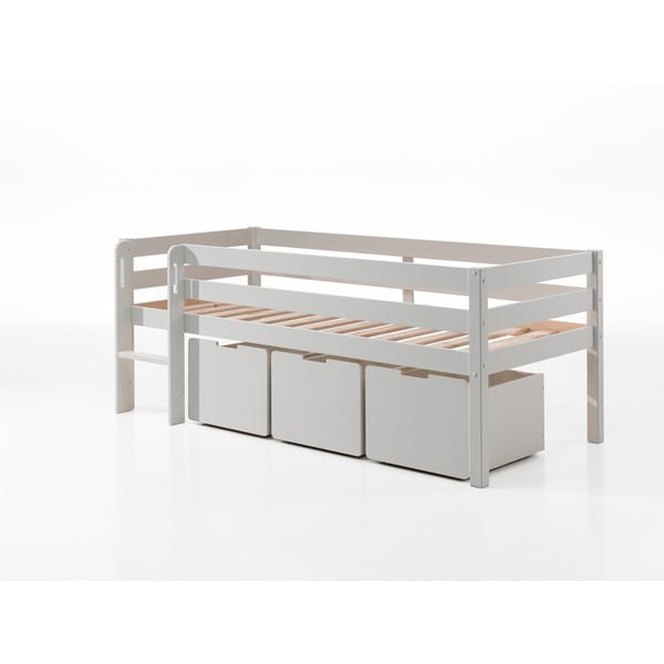 Baltas atvilktnes zem bērnu gultas (3 gab.) Pino – Vipack-image-1