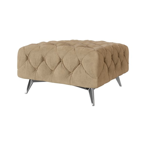 Gaiši brūns samta kāju soliņš Chelsea – Ropez-image-1