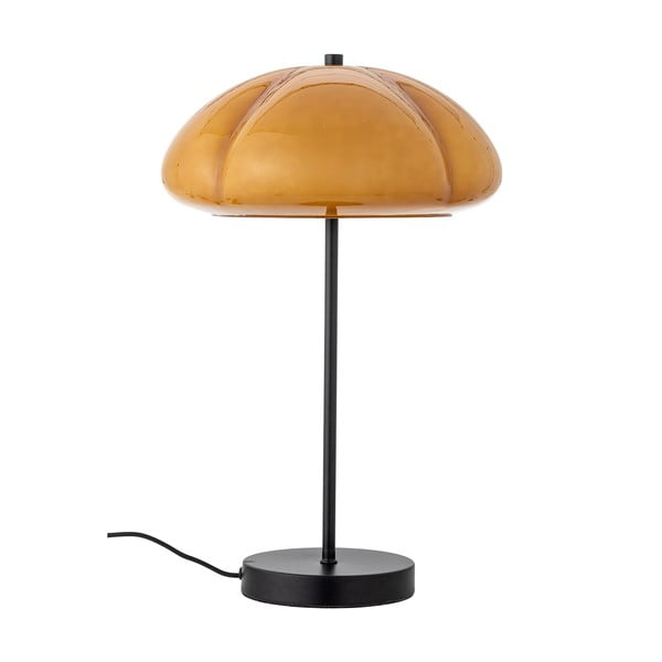 Okera dzeltena galda lampa ar stikla abažūru (augstums 46,5 cm) Kinoko – Bloomingville
