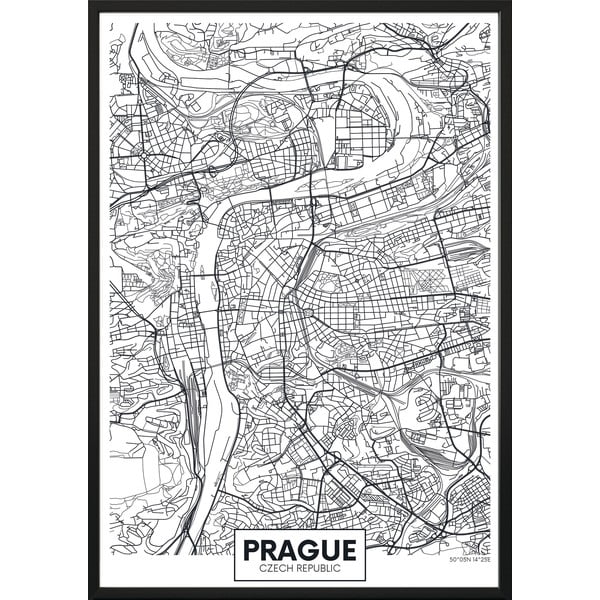 Plakāts DecoKing Map Prague, 70 x 50 cm