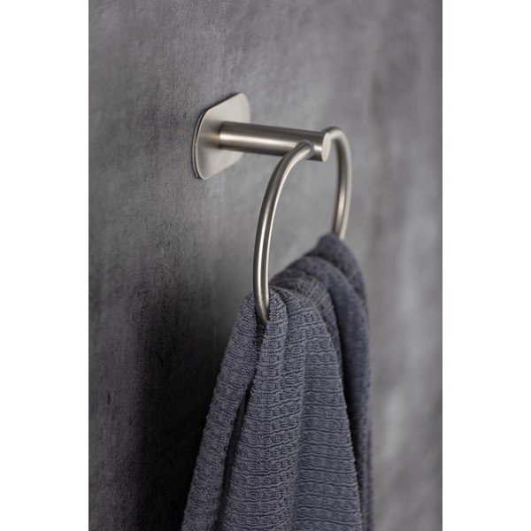 Matētas sudraba krāsas nerūsējošā tērauda pašlīmējošs dvieļu turētājs Orea – Wenko-image-1