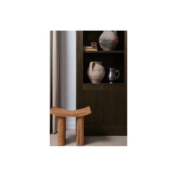 Brūns priedes masīvkoka grāmatplaukts 78x230x37 cm Yumi – WOOOD-image-1