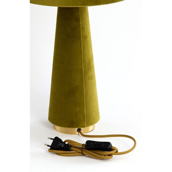 Zaļa galda lampa ar auduma abažūru (augstums 61 cm) Devia – Light & Living-image-1