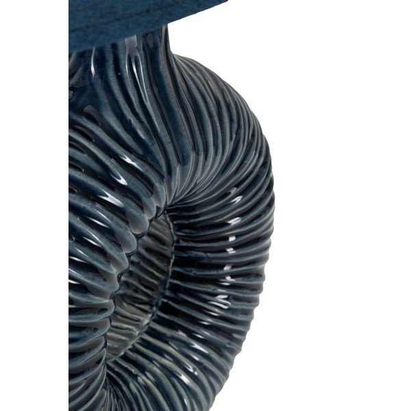 Zila keramikas galda lampa ar auduma abažūru (augstums 43 cm) Seta – Mauro Ferretti-image-3