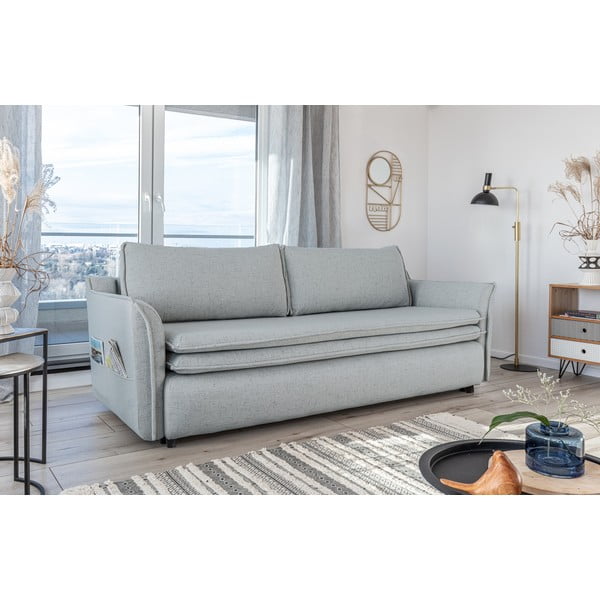 Gaiši pelēks trīsvietīgs izlaižams dīvāns Miuform Charming Charlie-image-4