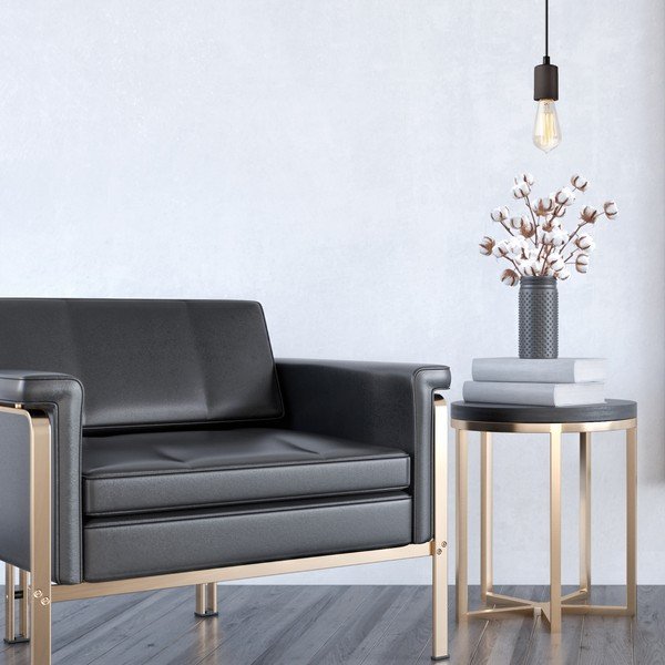Melna piekaramā lampa Leon – LAMKUR-image-2