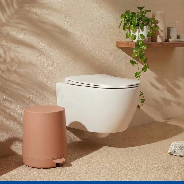 Brūna plastmasas atkritumu tvertne ar pedāli 5 l Fablo – Wenko-image-2