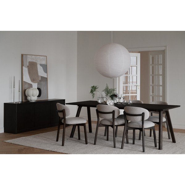 Ozola masīvkoka izvelkams ēdamgalds 95x220 cm Clapperton – Rowico-image-2