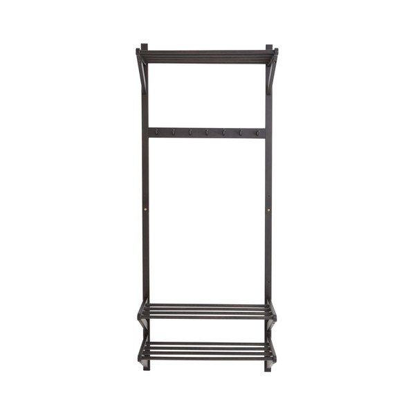 Melna priedes masīvkoka priekšnama iekārta 75x190x32 cm Cole – Jotex-image-2