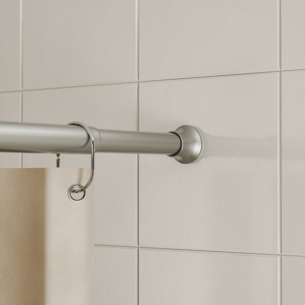 Matētas sudraba krāsas dušas aizkaru stanga 106 - 182 cm Chroma – Umbra-image-1