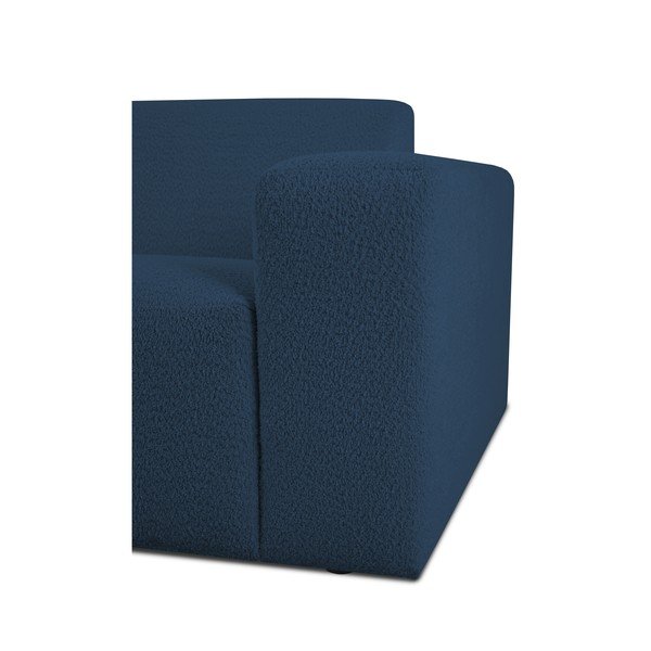 Tumši zils stūra dīvāns no buklē auduma (U veida) Roxy – Scandic-image-3