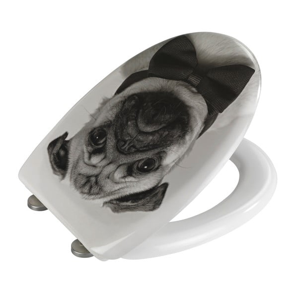 Viegli aizverams tualetes poda sēdeklis Wenko Pugy, 45 x 38 cm-image-1