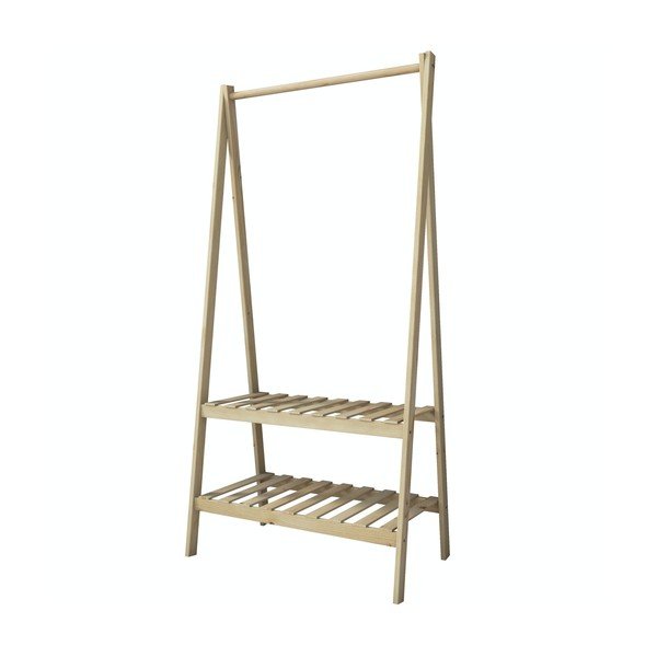 Dabīga toņa drēbju pakaramais ar ozolkoka imitāciju Susanne – Kalune Design-image-1