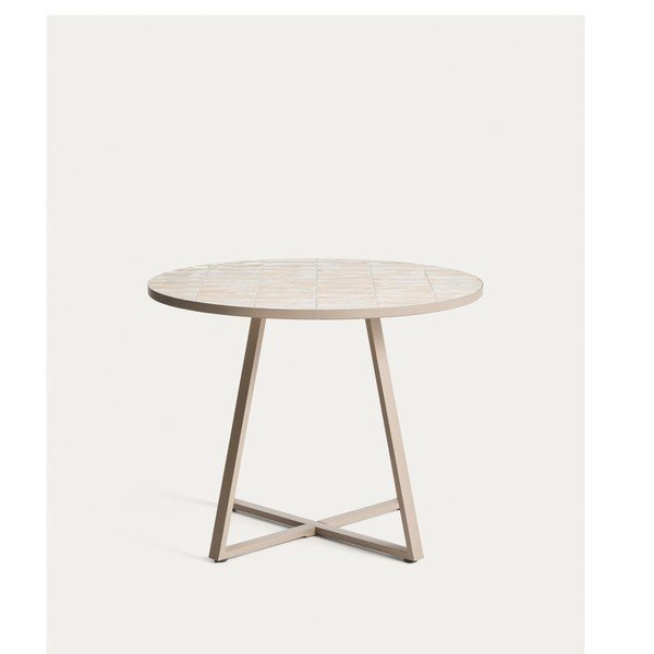 Apaļš dārza ēdamgalds ar keramikas virsmu ø 90 cm Tella – Kave Home-image-4