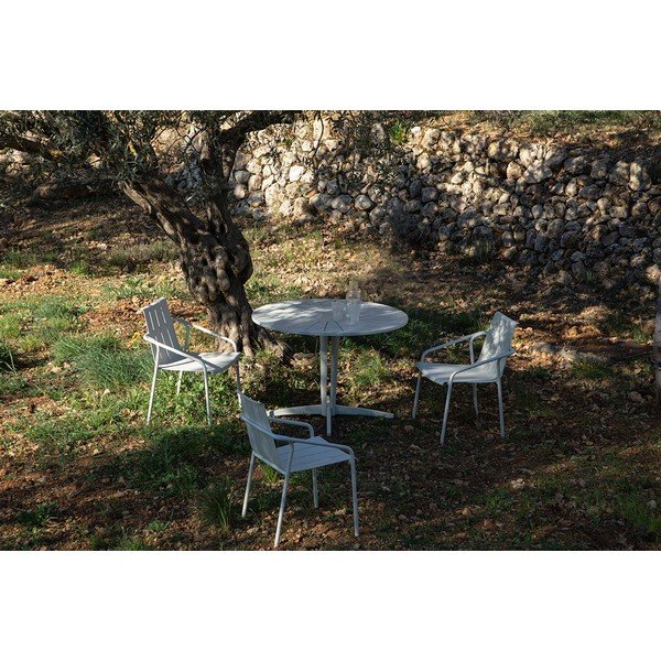 Alumīnija apaļš dārza ēdamgalds ø 110 cm Fleole – Ezeis-image-2