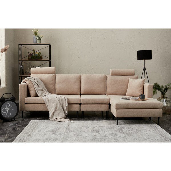 Bēšs stūra dīvāns (ar maināmu stūri) Nova – Balcab Home-image-3