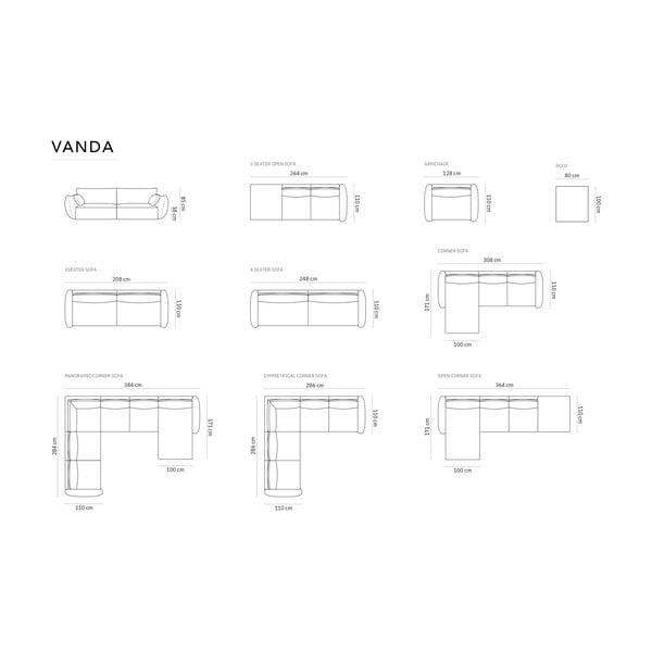 Bēšs samta kāju soliņš Vanda – Mazzini Sofas-image-4