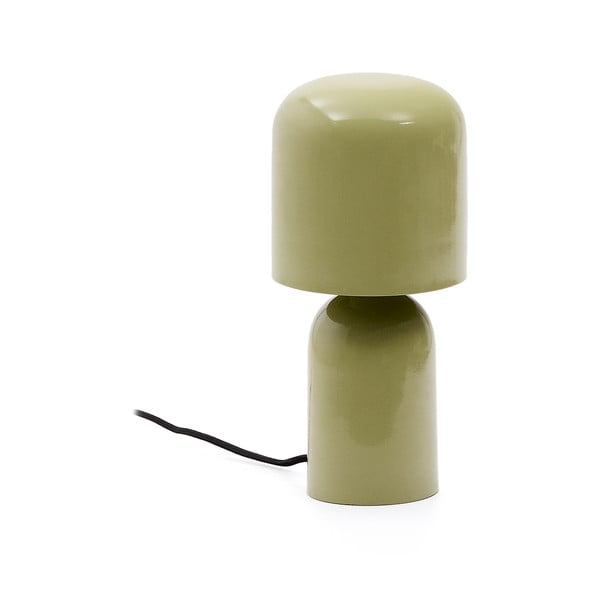 Zaļa galda lampa ar metāla abažūru (augstums 28 cm) Monze – Kave Home
