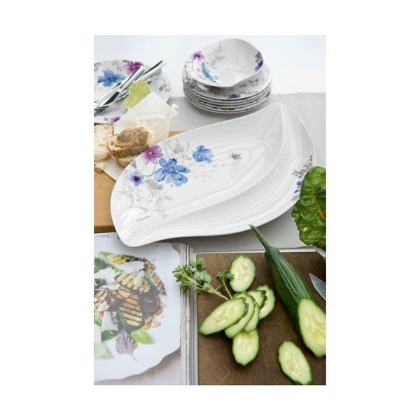 Porcelāna servēšanas paplāte ar ziedu motīvu Villeroy & Boch Mariefleur Serve, 50 x 30 cm-image-1