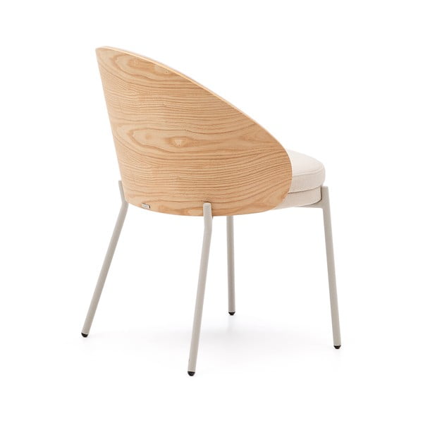 Krēmkrāsas/dabīga toņa pusdienu krēsls Eamy – Kave Home-image-4