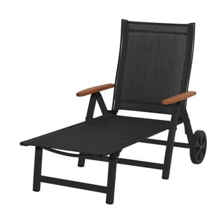 Melns metāla dārza atpūtas krēsls Ass Comfort – Sun Garden