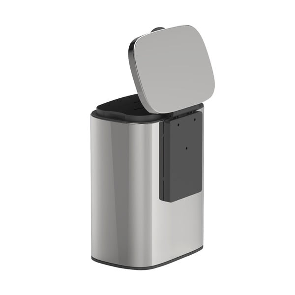 Nerūsējošā tērauda atkritumu tvertne sudraba krāsā Wenko Sare-image-2