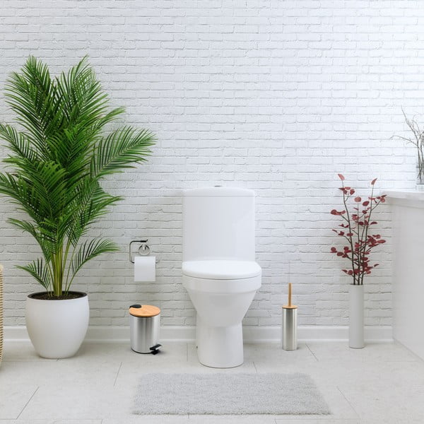 Matētas sudraba krāsas tērauda atkritumu tvertne ar pedāli 3 l   Adonis – Spirella-image-1