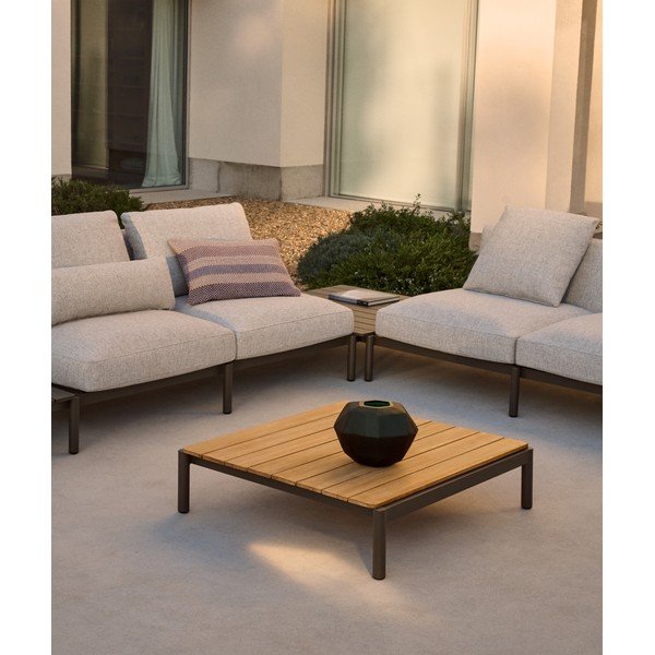 Tīkkoka masīvkoka dārza kafijas galdiņš 89x91 cm Sorells – Kave Home-image-1