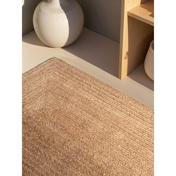 Dabīga toņa divpusējs/ar rokām darināts džutas paklājs 60x90 cm Sharmila Natural Brown – Hanse Home-image-3
