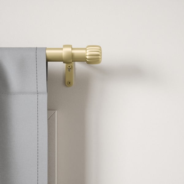 Matētas zelta krāsas tērauda pagarināma aizkaru stanga 168–305 cm Cleo – Umbra-image-1