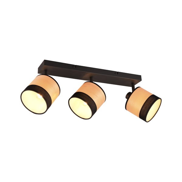 Melna/dabīga toņa griestu lampa ø 12 cm Bolzano – Reality-image-2