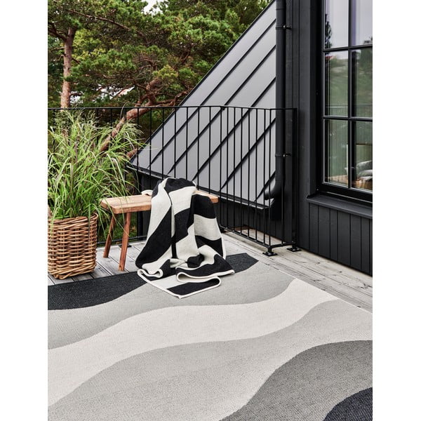 Pelēks iekštelpu un āra paklājs 70x100 cm Urvi Metal – Pappelina-image-1