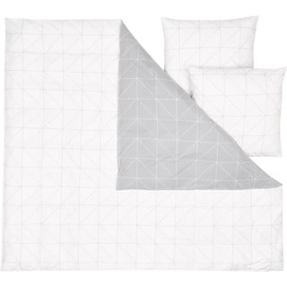 Balti pelēka kokvilnas divguļamā gultas veļa by46 Marla, 200 x 200 cm