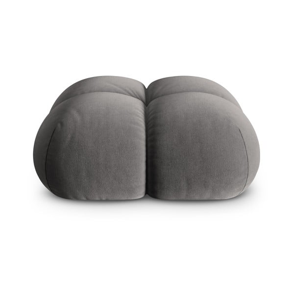 Pelēks samta kāju soliņš Loretto – Cosmopolitan Design