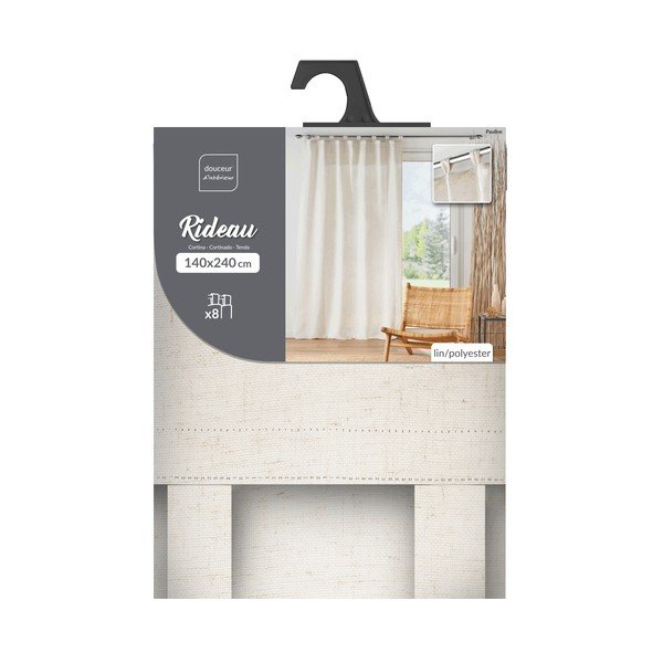 Krēmkrāsas aizkars 140x240 cm Pauline – douceur d'intérieur-image-4