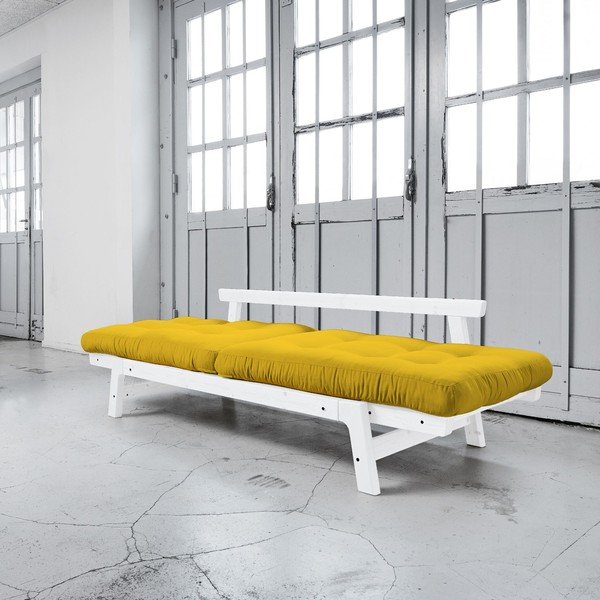 Dīvāns gulta Karup Step White/Amarillo-image-2