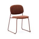 Terakotas oranžs metāla pusdienu krēsls saliekams viens uz otra Meli – Kave Home