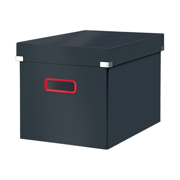 Pelēka kartona uzglabāšanas kaste ar vāku 32x36x31 cm Click&Store – Leitz