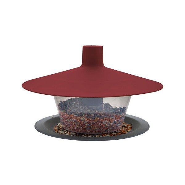 Sarkani pelēka putnu barotava Plastia Finch-image-1